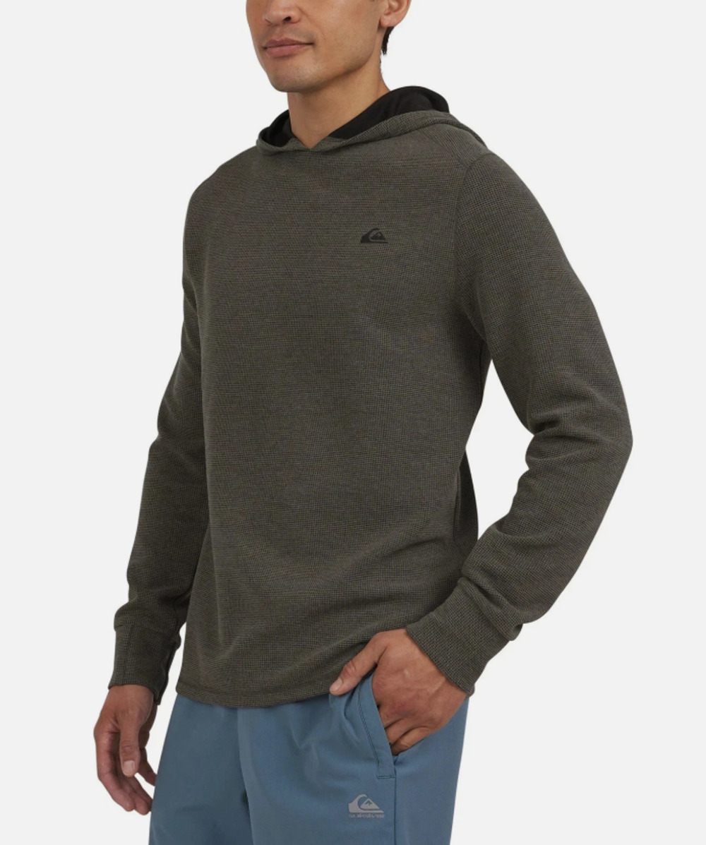 Quiksilver Men's Textured Pullover Sweater Hoodie Gray Size M